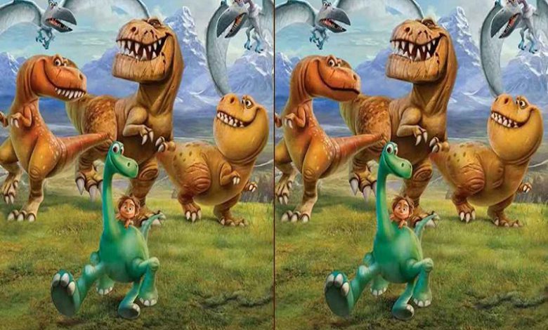 کسانی که بیشترین دقت را دارند میتوانند دو تفاوت بین دایناسورها را پیدا کنن